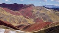 Red Valley near the rainbow mountain in Palccoyo, Cusco, Peru Royalty Free Stock Photo