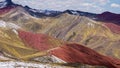 Red Valley near the rainbow mountain in Palccoyo, Cusco, Peru Royalty Free Stock Photo