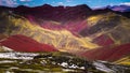 Red Valley near the rainbow mountain in Palccoyo, Cusco, Peru Royalty Free Stock Photo