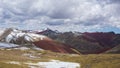 Red Valley near the rainbow mountain in Palccoyo, Cusco, Peru Royalty Free Stock Photo