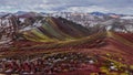 Red Valley near the rainbow mountain in Palccoyo, Cusco, Peru Royalty Free Stock Photo