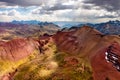 Red Valley near the Vinicunca Rainbow Mountain in Peru