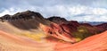 Red Valley at Vinicunca Rainbow Mountain in Peru