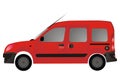 Red van autovehicle (car) Royalty Free Stock Photo
