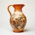 Earthenware Jug With Flower Design - Naturalistic Shadows, Cluj School