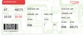 Red vector airline passenger and baggage boarding pass ticket Royalty Free Stock Photo