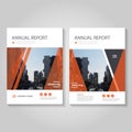 Red Vector annual report Leaflet Brochure Flyer template design, book cover layout design, Abstract blue presentation templates Royalty Free Stock Photo