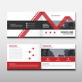 Red Vector annual report Leaflet Brochure Flyer template design, book cover layout design, abstract business presentation template Royalty Free Stock Photo