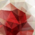 Hexagonal polygonal stylish background. Geometric image. Red figures