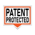 red vector banner patent protected speech bubble Royalty Free Stock Photo