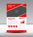 Red Vector Brochure Flyer template