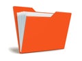 Red Vector folder with documents