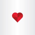 red vector heart background love icon Royalty Free Stock Photo