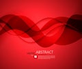 Red vector Template Abstract background with curves lines. For flyer, brochure, booklet and websites design Royalty Free Stock Photo