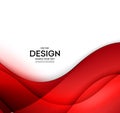 Red vector Template Abstract background with curves lines. For flyer, brochure, booklet and websites design