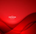 Red vector Template Abstract background with curves lines. For flyer, brochure, booklet and websites design Royalty Free Stock Photo