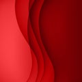 Red vector Template Abstract background with curves lines and shadow. For flyer, brochure, booklet, websites design Royalty Free Stock Photo