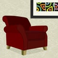 Red Velvet Armchair