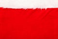 Red velvet background with white fluffy border Royalty Free Stock Photo