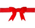 Red velvet bow Royalty Free Stock Photo