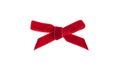 Red Velvet Bow isolated on a white background Royalty Free Stock Photo