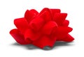Red Velvet Bow Side View Royalty Free Stock Photo