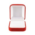 Red velvet box isolated Royalty Free Stock Photo