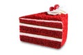 Red velvet cake with cream cheese filling Royalty Free Stock Photo