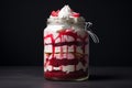 red velvet cake in jar Royalty Free Stock Photo