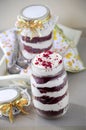 Red Velvet Cake in jar Royalty Free Stock Photo