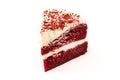 Red Velvet cake slice isolated Royalty Free Stock Photo