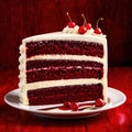 Red Velvet Cake , traditional popular sweet dessert cake