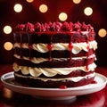 Red Velvet Cake , traditional popular sweet dessert cake