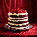 Red Velvet Cake , traditional popular sweet dessert cake