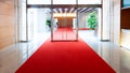 Red velvet carpet entrance