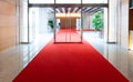 Red velvet carpet entrance