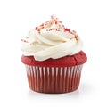 Red velvet cupcake with vanilla frosting buttercream Royalty Free Stock Photo