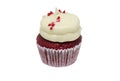 Red Velvet Cupcake with Vanilla Frosting Royalty Free Stock Photo