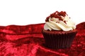 Red Velvet Cupcake on Velvet texture