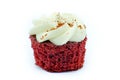 Lovely Red Velvet Cupcake on a white Background Royalty Free Stock Photo