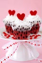 Red velvet cupcakes Royalty Free Stock Photo