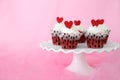 Red velvet cupcakes Royalty Free Stock Photo