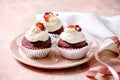 Red velvet cupcakes Royalty Free Stock Photo