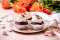 Red velvet cupcakes Royalty Free Stock Photo