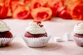 Red velvet cupcakes Royalty Free Stock Photo