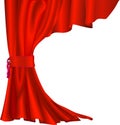 Red velvet curtain