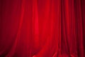 Red velvet curtain