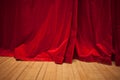 Red velvet curtain