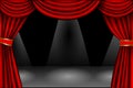 Red velvet curtain Royalty Free Stock Photo