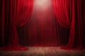 Red Velvet Drapes Valentine Day background Royalty Free Stock Photo